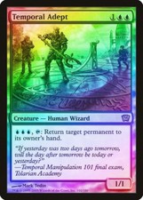 Temporal Adept FOIL 9th Edition HEAVILY PLD Blue Rare MAGIC MTG CARD ABUGames