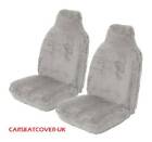 For Kia Pro Ceed (2008-09) Grey Sheepskin Faux Fur Car Seat Covers - 2 X Fronts