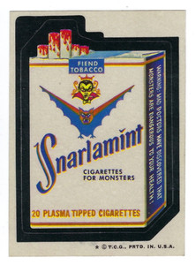 1974 Topps Wacky Packages 6th Series 6 SNARLAMINT CIGARETTES for MONSTERS nm-