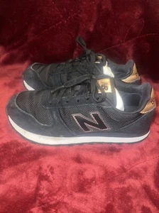 New Balance Womens Classic Lace Up Sneakers Black Sz 6 Comfort Walking Shoe - Picture 1 of 9