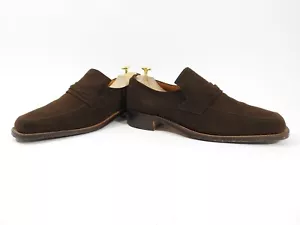 Church's Cheaney Shoes Suede Penny Loafers UK 9.5 F US 10.5 EU 43.5 worn twice - Picture 1 of 11
