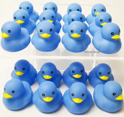 10 piezas Baby Shower Patos Azules Niño Fiesta Favores Goma Patitos Mesa Decoración Foto 1 de 4