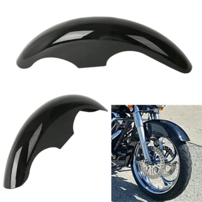 Guardabarros delantero brillante 21" apto para Harley Dyna Wide Glide FXWG Bobber Chopper 4,5" Foto 1 de 4