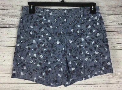 Pantalones cortos a medida Gap para mujer talla 4R azul floral 100 % algodón chino frente plano Foto 1 de 4