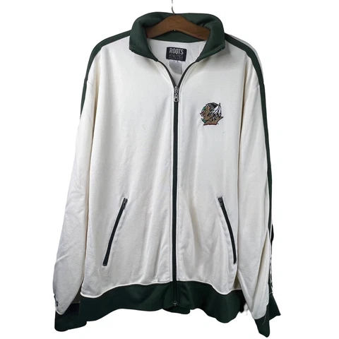 University of North Dakota Fighting Sioux Roots Athletics Jacket White Mens XL Cover