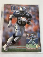 EMMITT SMITH Cowboys Beckett Football Card Monthly December 1991 NM/M Cond