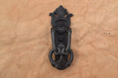 Винтажный тип чугун викторианской цветочный ворота двери молоток ручки тянуть падение кольцо - Изображение 1 из 4