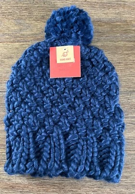 Mossimo Supply Tejido a Mano Invierno Pom Pom Gorro Azul Marino Talla Única Se Adapta a la mayoría Foto 1 de 4