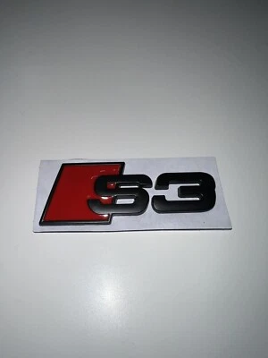 Audi S3 Rear Boot Trunk Lettering Badge Emblem Black OEM Size - Image 1 of 3