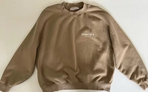 Essentials Fear Of GodCrewneck Sweatshirt Brown Large Men Long Sleeve - Picture 1 of 7