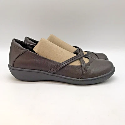 Bass Lite Marie Correa Cruzada Mary Jane Pisos Mujer 8.5M Marrón Ligero Comodidad Foto 1 de 4