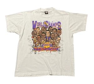 Camiseta Vintage Años 80 Puntada Única Los Angeles Lakers 1987 Campeones del Mundo XL EE. UU. - Imagen 1 de 7
