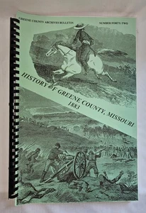1883 History of Greene County MO Reprint Towns & Villages St Louis Book - Picture 1 of 6