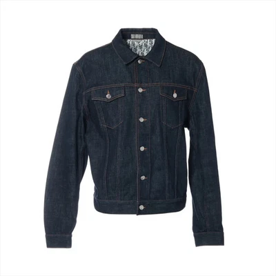 Chaqueta de mezclilla de algodón oblicuo Dior 56 para hombre azul 013D482B226X Foto 1 de 4