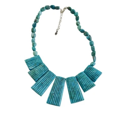 Collar SX Sally C Treasures Turquesa Piedras Preciosas Plata de Ley 925 Raro Foto 1 de 4