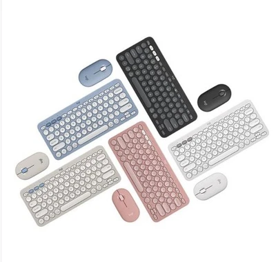 Logitech Pebble 2 Combo Wireless Bluetooth Keyboard Mouse Silent Touch -4 Colors - Image 1 of 4