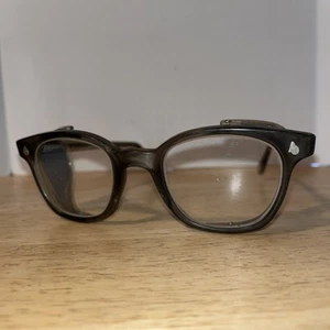 Vintage AO American Optical Flexi-Fit Horn Rim Wayfarer Safety Glasses 6M Z87 - Picture 1 of 15