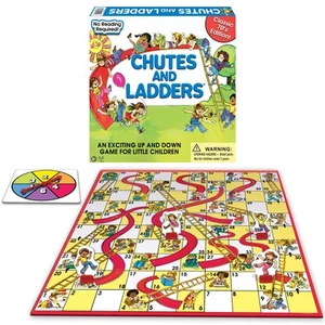 Chutes y escaleras clásicas con ilustraciones de los años 70 de Games USA para niños edades... - Imagen 1 de 2