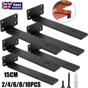 4/6/8/10x Floating Shelf Brackets 15CM Heavy Duty Metal for Support Wall Hanging - Picture 1 of 22