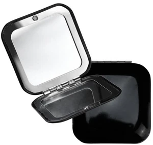 2-Pack Metal Compact Vanity Travel Purse Makeup Mirror 1X / 3X Magnifying, Bl... - Picture 1 of 4