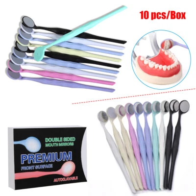 10x Espejos bucales dentales reflector odontoscopio antiniebla superficie frontal premium O Foto 1 de 4