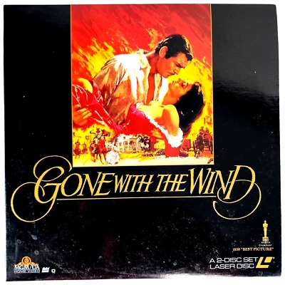 Gone with the Wind Laserdisc Digitally Remastered 2 Discs Extended Play Movie LD Foto 1 de 4