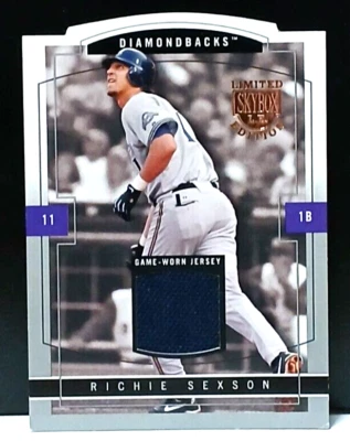 Richie Sexson 2004 Skybox LE Jersey Proof #30 Game-Worn Jersey (Serial # 014/299 - Image 1 of 2