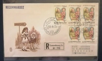 FDC Luxembourg 1973 (5v Stamps Cover) - Image 1 of 2