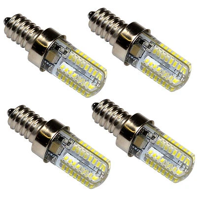 4x E12 Candelabra Base 64 SMD3014 LED Bulbs Cool White for GE Refrigerator Light - Image 1 of 4