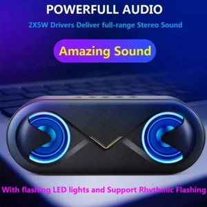 2025 Portable Wireless Bluetooth Speaker USB TWS FM Stereo Bass Loud Waterproof - Picture 1 of 16