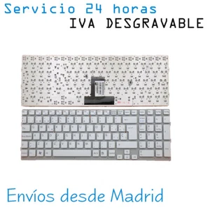 Repuesto Teclado español para Sony Vaio VPCEB3S1E/BQ Blanco sin Marco EN STOCK - Imagen 1 de 5