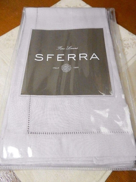 Sferra фестиваль 100% чисто льняной ужин салфетки комплект / 4 лаванды - новый!  - Изображение 1 из 1