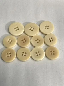 Vintage (11) Genuine Horn Buttons For Suit, Blazer, or Sport Coat Creme A38 - Picture 1 of 3