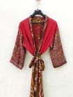 Silk House Coat Silk Kimono Robes Swim Wear Jacket Patchwork Silk Gowns SR-77