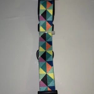 Boots & Barkley SZ M up to 50lbs dog collar colorful geometric design  - Picture 1 of 4