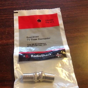 Conector coaxial de TV de cuatro escudos #278-0232 RadioShack - Oferta - Imagen 1 de 1