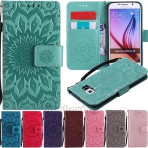 For Samsung Galaxy S7 S8 S9 S10 Plus Leather Wallet Card Holder Flip Case Cover - Picture 1 of 20