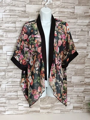 Women Floral Lace  Cardigan  Size S Fit 10-12 Uk Open Front Top - Image 1 of 4