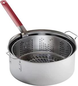 Aluminum Cooking Pot Deep Fryer with Basket ?C 10QT Aluminum Fry Pot with Easy - Picture 1 of 3