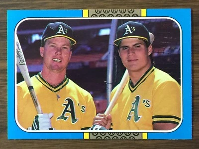 1987 Donruss HIGHLIGHTS #40 McGWIRE & CANSECO "Bash Brothers" RC Card  D4023117 - Image 1 of 4