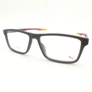 Gafas Puma PU0300O Gris Oscuro Mate Rojo Rutenio 57 Rx Marcos Auténticas Nuevas - Imagen 1 de 4
