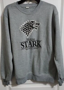 House Of Stark Langarm Sweatshirt grau marine Schriftzug - Bild 1 von 5
