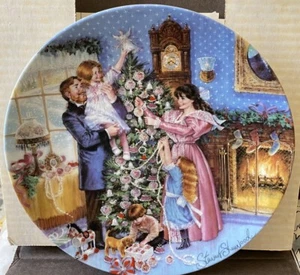 Dominion China LTD Collectible Plate Trimming The Tree Sherwood Winter Christmas - Picture 1 of 6