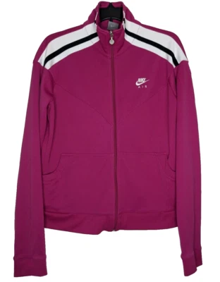 Nike Air Kids Girls Full Zip Jacket Size Large 12-14 Pink White Long Sleeve - Image 1 of 4