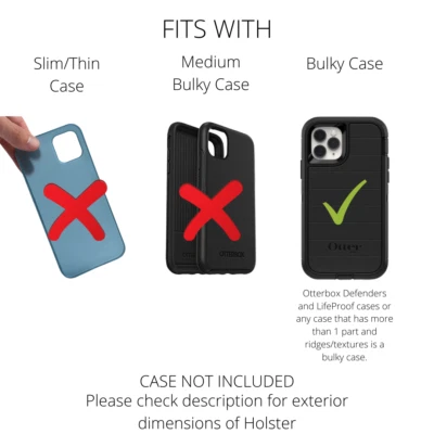 iPhone 12 13 Mini Fits OTTERBOX DEFENDER Vertical Holster Belt Clip Case - Image 1 of 4