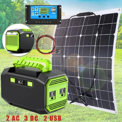 DUOERLAN 200W Power Station Portable Inverter Generator 39000mAh Battery with Solar Panel