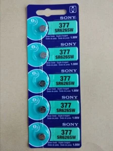 5 piezas de reloj de óxido de plata 1,55 V batería de botón 377 SR626SW ag4 de Japón - Imagen 1 de 4