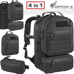 Zaino DEFCON 5 Patriot Modular Backpack Impermeabile Militare Viaggio NERO BLACK - Imagen 1 de 15