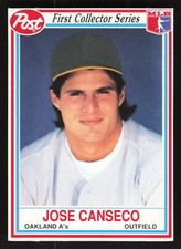 Jose Canseco 1990 Post Cereal #16 Oakland Athletics {0621