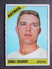Chris Zachary #313 Topps 1966 Baseball Card (Houston Astros) *G